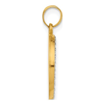14K Yellow Gold Guardian Angel Medal Pendant – view 3