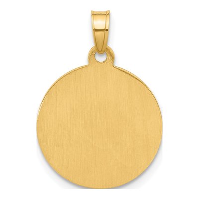14K Yellow Gold Guardian Angel Medal Pendant – view 4
