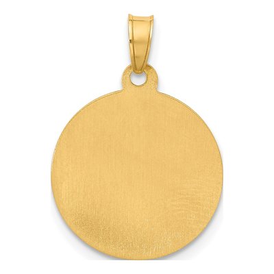 14K Yellow Gold Hollow St Anthony Medal Pendant – view 4