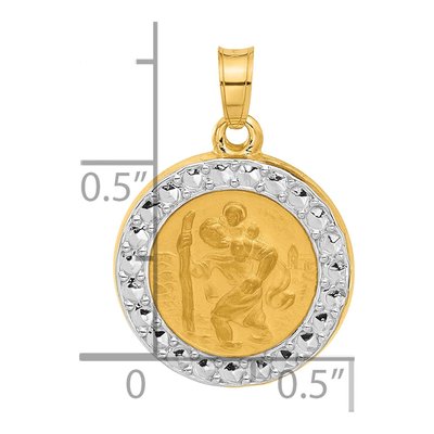 14K Yellow Gold St Christopher Medal Pendant – view 5