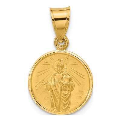 14K Yellow Gold St Jude Thaddeus Medal Charm