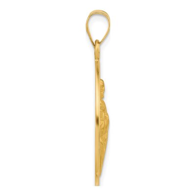 14K Yellow Gold Large St Jude Thaddeus Medal Pendant – view 2
