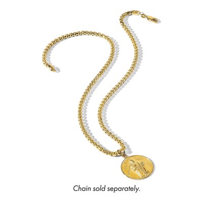 14K Yellow Gold Large St Jude Thaddeus Medal Pendant – view 5