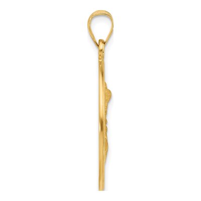 14K Yellow Gold St Michael Medal Pendant – view 3
