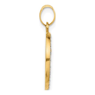14K Yellow Gold St Michael Medal Pendant – view 3