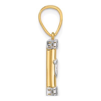14K Yellow Gold Mezuzah Pendant – view 3