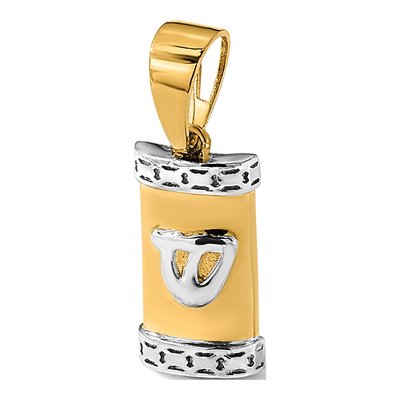 14K Yellow Gold Mezuzah Pendant – view 6