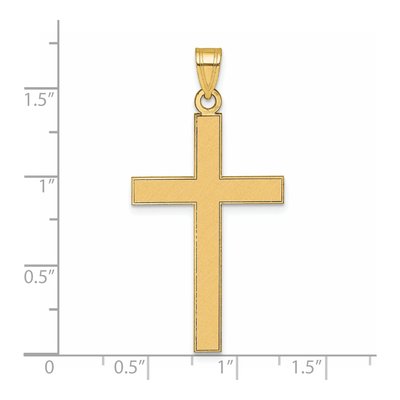 14K Yellow Gold Florentine Cross Pendant – view 5