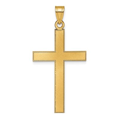 14K Yellow Gold Florentine Cross Pendant