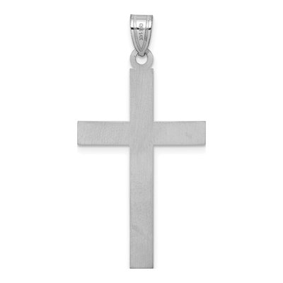 14K White Gold Florentine Cross Pendant – view 4