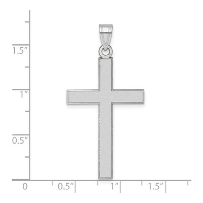 14K White Gold Florentine Cross Pendant – view 5