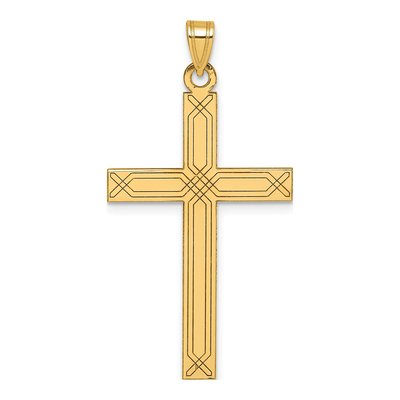 14K Yellow Gold Cross Pendant