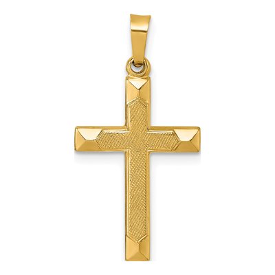 14K Yellow Gold Latin Cross Pendant