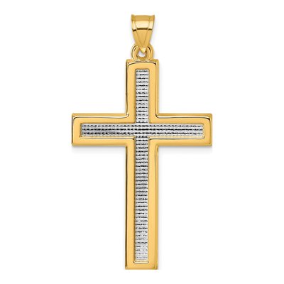 14K Yellow Gold Latin Cross Pendant