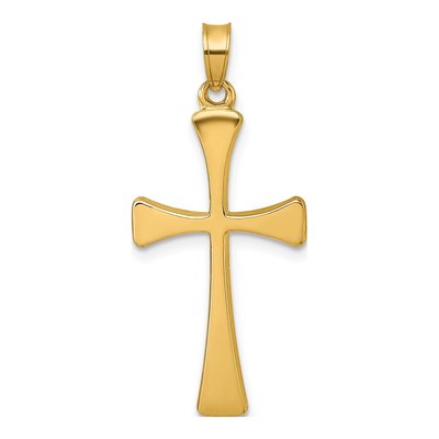 14K Yellow Gold Religious Cross Pendant