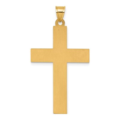 14K Yellow Gold INRI Crucifix Cross Pendant – view 4