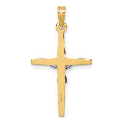14K Yellow Gold INRI Crucifix Cross Pendant – view 4