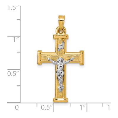 14K Yellow Gold INRI Crucifix Pendant – view 5
