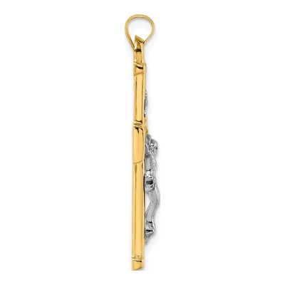 14K Yellow Gold INRI Crucifix Pendant – view 3