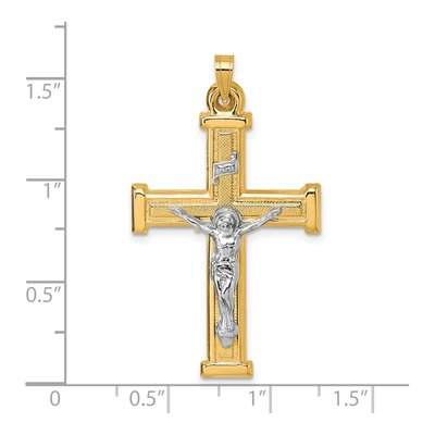 14K Yellow Gold INRI Crucifix Pendant – view 5