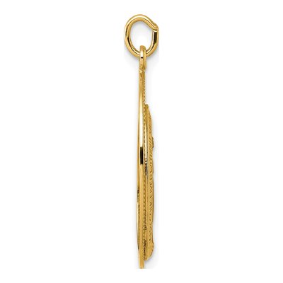 14K Yellow Gold Miraculous Medal Oval Pendant – view 3