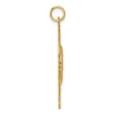 14K Yellow Gold Miraculous Medal Four-Way Cross Pendant – view 3