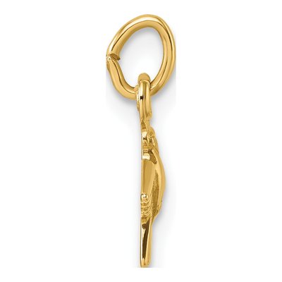 14K Yellow Gold Flying Dove Pendant – view 3
