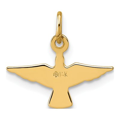 14K Yellow Gold Flying Dove Pendant – view 4