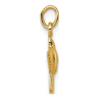 14K Yellow Gold Flying Dove Pendant – view 3