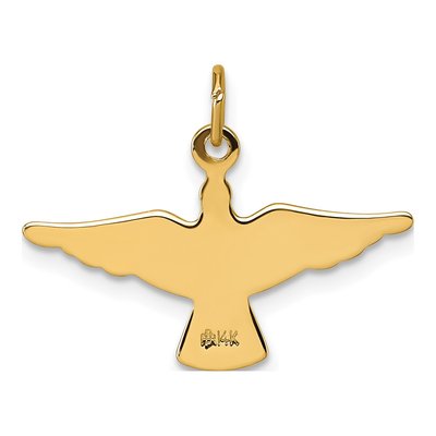 14K Yellow Gold Flying Dove Pendant – view 4