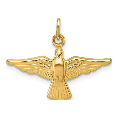 14K Yellow Gold Flying Dove Pendant