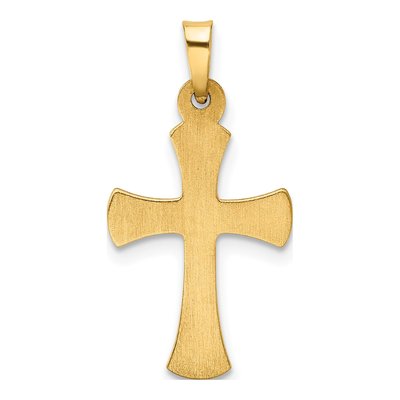 14K Yellow Gold Hollow Cross Pendant – view 5