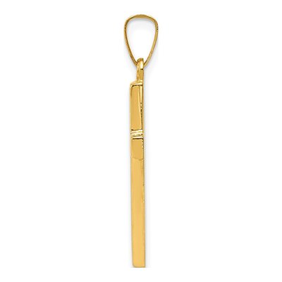 14K Yellow Gold Hollow Cross Pendant – view 3