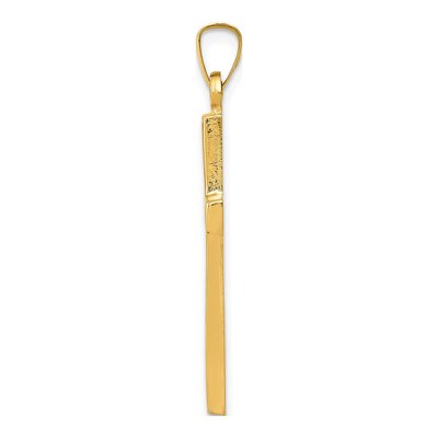 14K Yellow Gold Hollow Cross Pendant – view 3