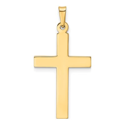 14K Yellow Gold Hollow Cross Pendant – view 5