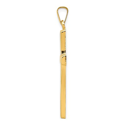 14K Yellow Gold Hollow Cross Pendant – view 3