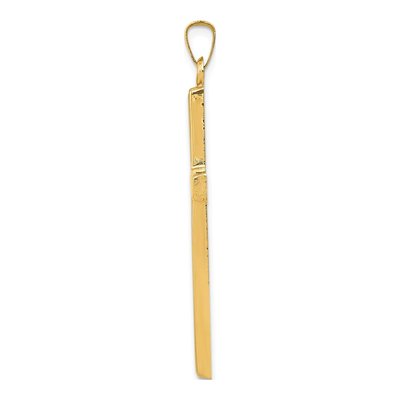 14K Yellow Gold Hollow Cross Pendant – view 3