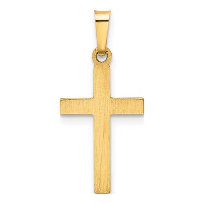 14K Yellow Gold Hollow Cross Pendant – view 5