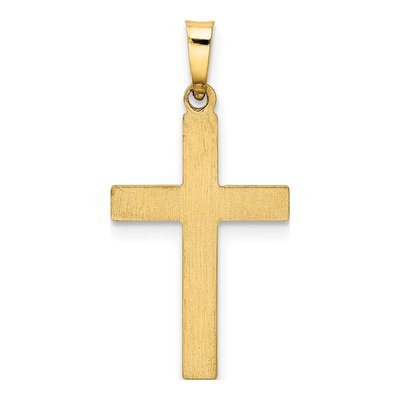 14K Yellow Gold Hollow Cross Pendant – view 5