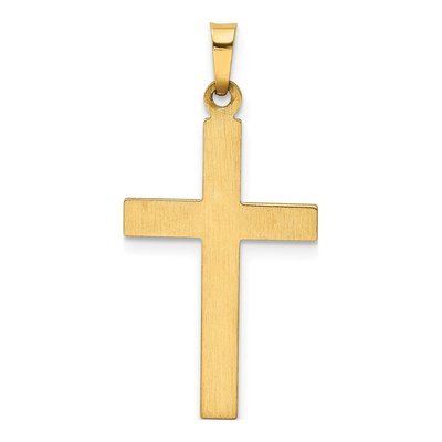 14K Yellow Gold Hollow Cross Pendant – view 5