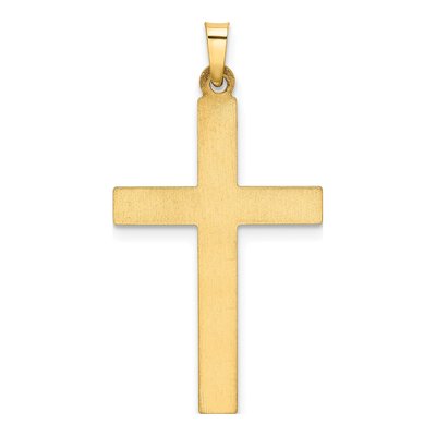 14K Yellow Gold Hollow Cross Pendant – view 5