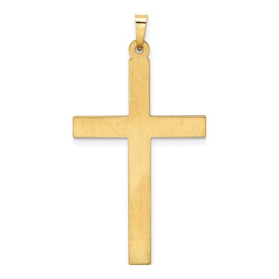 14K Yellow Gold Hollow Cross Pendant – view 5