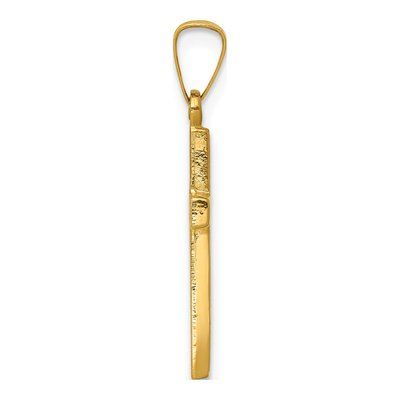 14K Yellow Gold Reversible Cross Heart Charm – view 3