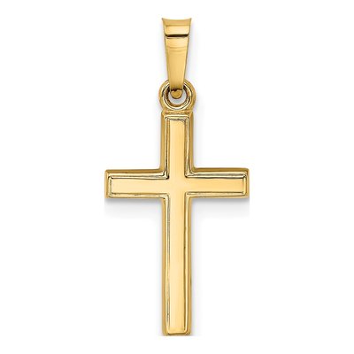 14K Yellow Gold Reversible Cross Heart Charm – view 5