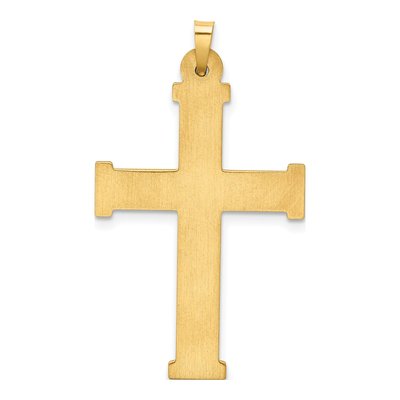 14K Yellow Gold Hollow Latin Cross Pendant – view 5