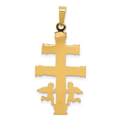 14K Two-Tone Gold Crucifix Cross Pendant – view 5