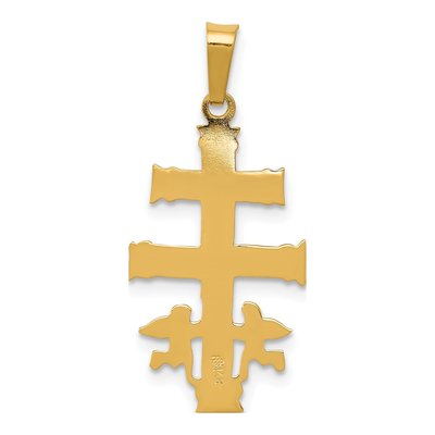 14K Two-Tone Gold Crucifix Pendant – view 5