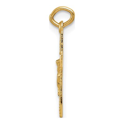 14K Yellow Gold INRI Crucifix Pendant – view 3