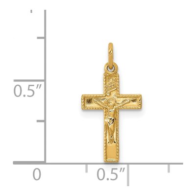 14K Yellow Gold INRI Crucifix Pendant – view 4