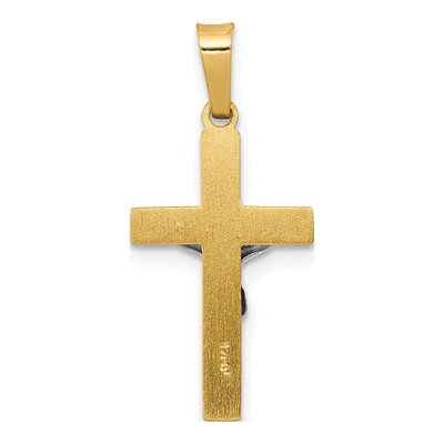 14K Two-Tone Gold INRI Crucifix Pendant – view 5